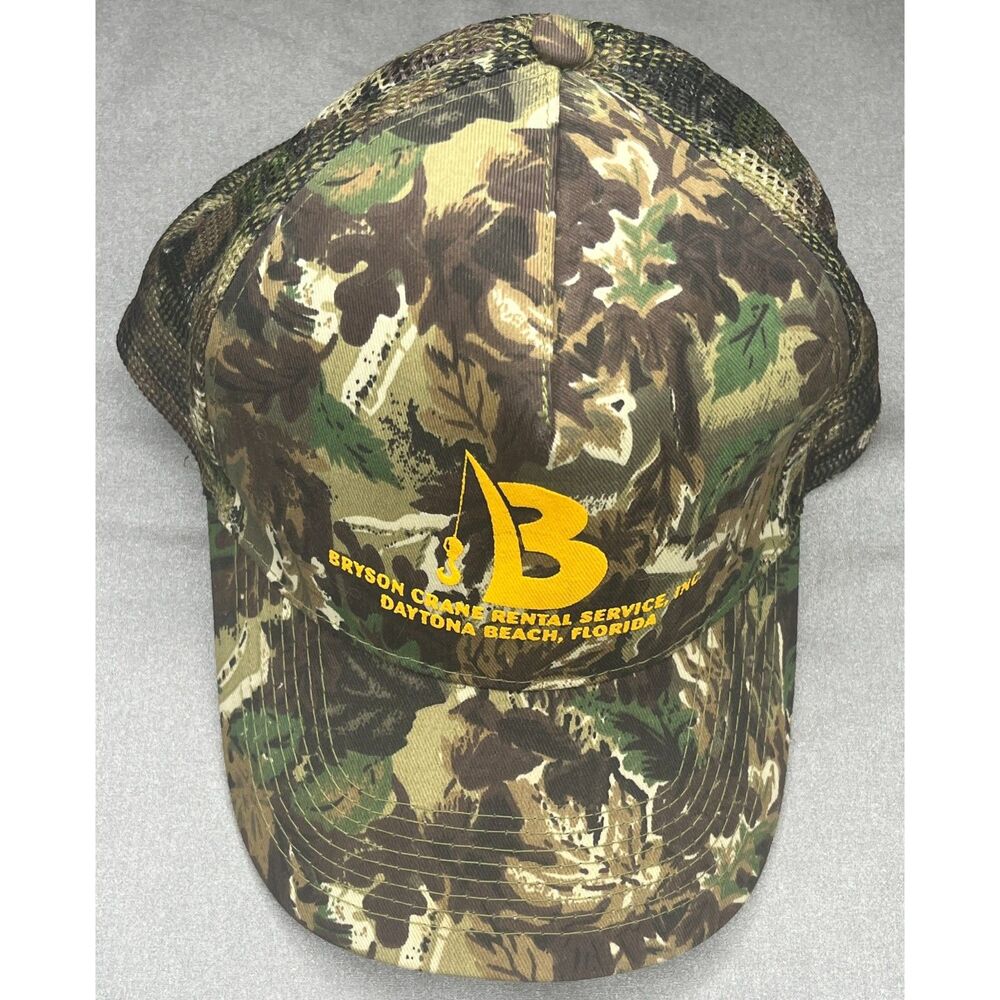 Bryson Crane Camo Trucker Hat Snapback Mesh Cap Otto USA Workwear